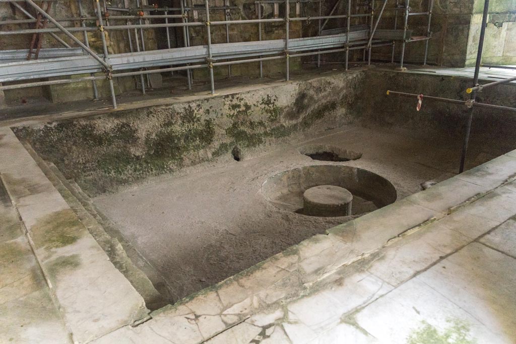 Herculaneum Suburban Baths. October 2023. Looking north-east across pool. Photo courtesy of Johannes Eber.